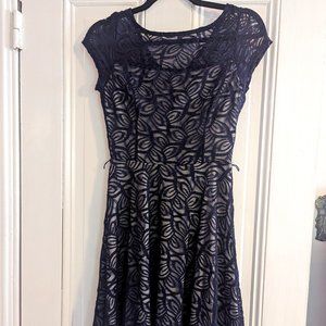 Yellow Star Dress, Navy, Small (Modcloth)